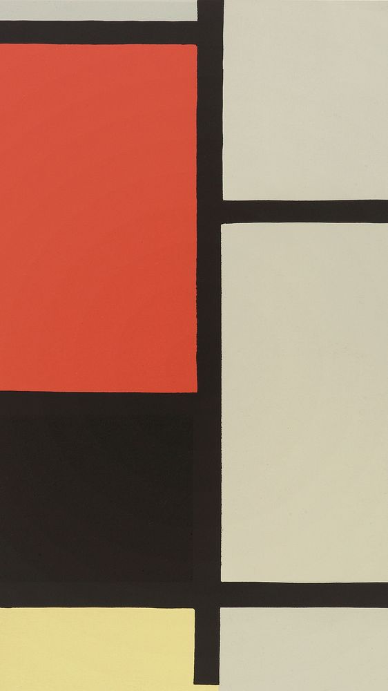 Mondrian cubism iPhone wallpaper, mobile background, Composition
