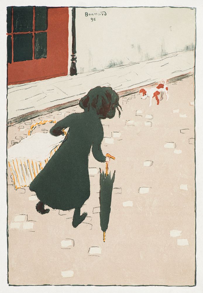 The Little Laundress (1896) print in high resolution by Pierre Bonnard. Original from the Sterling and Francine Clark Art…