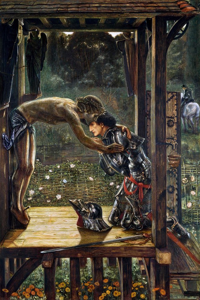 The Merciful Knight painting in high resolution by Sir Edward Burne&ndash;Jones. Original from Birmingham Museum and Art…