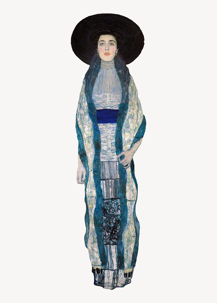 Woman collage element, Gustav Klimt-inspired artwork psd