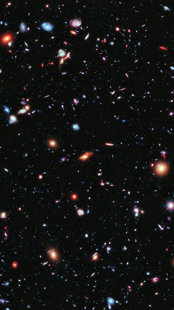 Space mobile wallpaper, iPhone background, Hubble goes to the extreme to assemble farthest-ever view of the universe, remix…