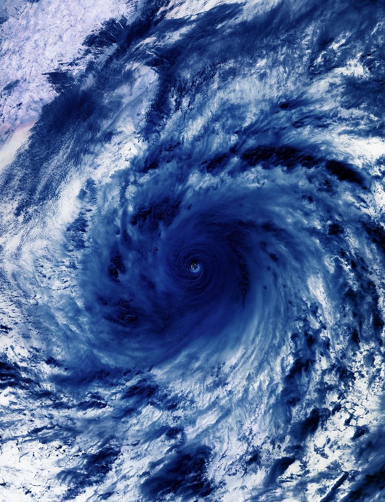 Tropical cyclone. Original from NASA. Digitally enhanced by rawpixel.