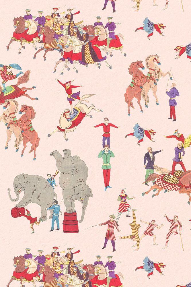 Animal circus background illustration