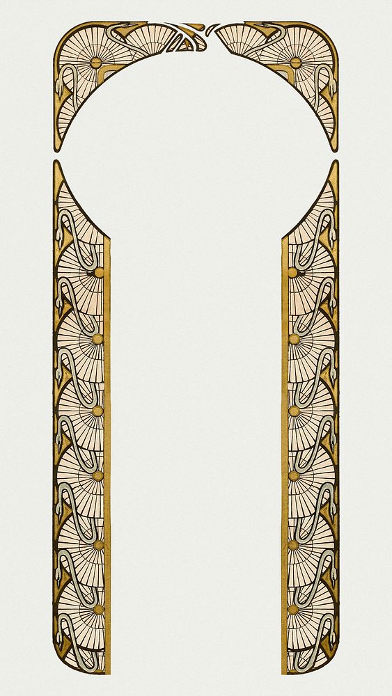 Art nouveau pattern psd element, remixed from the artworks of Alphonse Maria Mucha