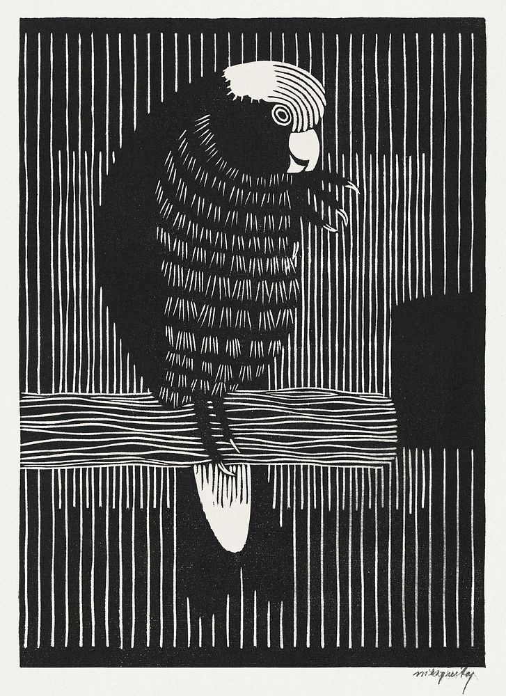 Galah Cockatoos (Ros&eacute;kaketoe) (1917) print in high resolution by Samuel Jessurun de Mesquita. Original from The…