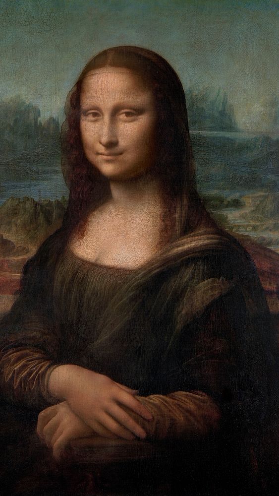 Mona Lisa mobile wallpaper, Leonardo da Vinci phone background, portrait famous painting