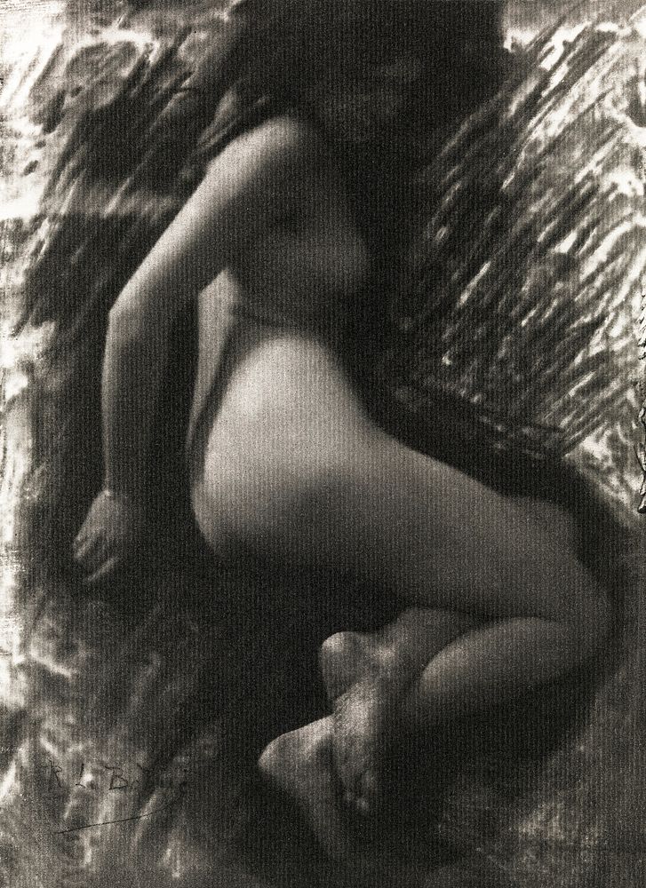 Nude photography of naked woman, Acad&eacute;mie (1902) by Ren&eacute; Le B&egrave;gue. Original from The MET Museum.…