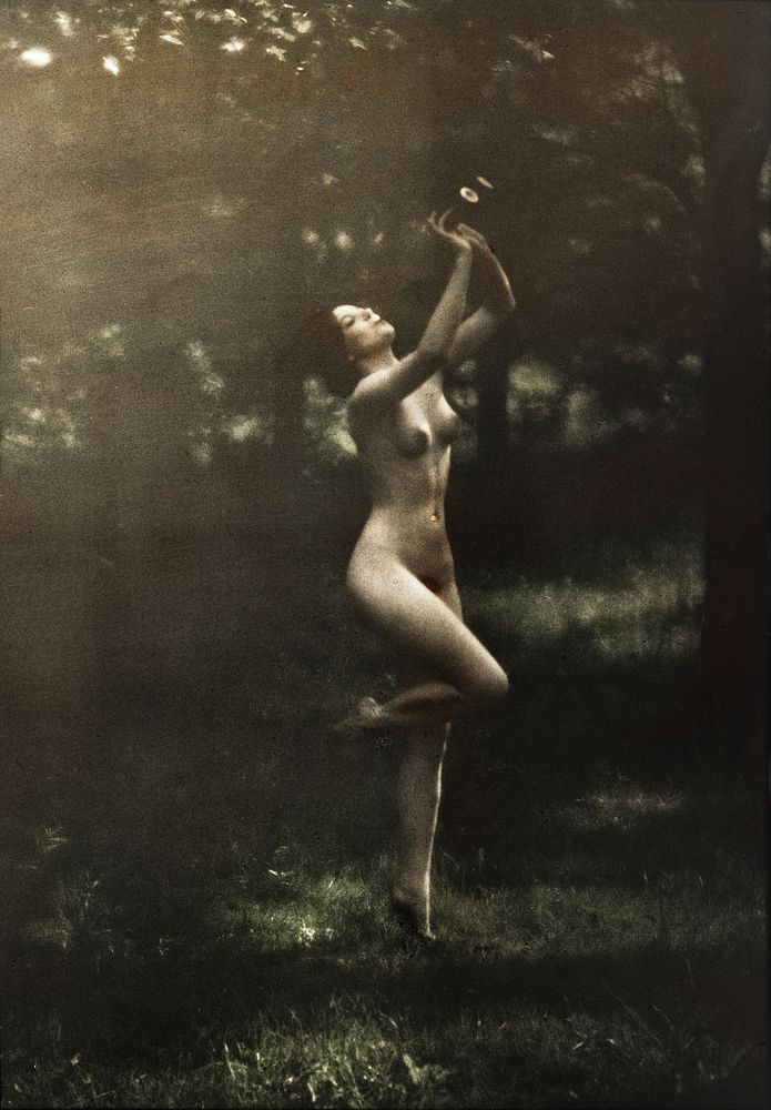 Nude Dancer with Aulos (ca. 1911&ndash;1916) by Arnold Genthe. Original from The Rijksmuseum. Digitally enhanced by rawpixel.