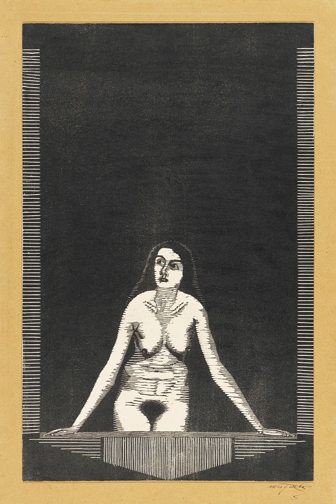 Vrouwelijk naakt bij venster (1920) by Samuel Jessurun de Mesquita. Original from The Rijksmuseum. Digitally enhanced by…