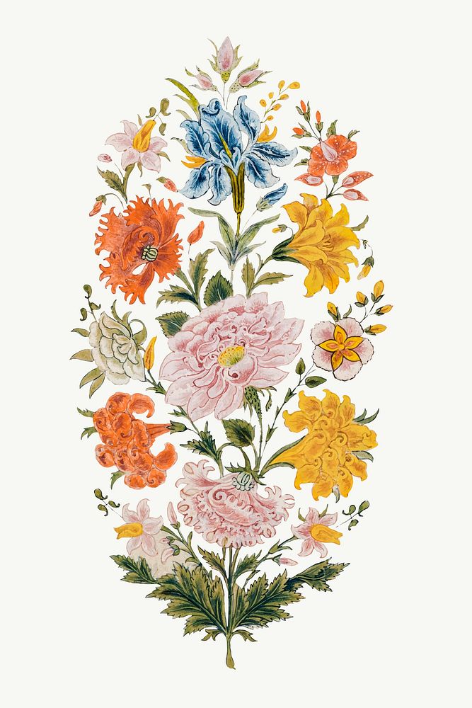 Vintage exotic flower illustration vector