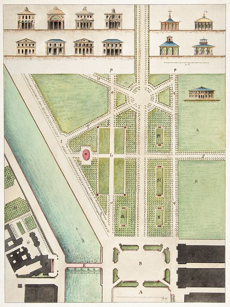 Jardin Public, Champs Elys&eacute;es byCharles Motte (1785&ndash;1836). Original from The MET Museum. Digitally enhanced by…