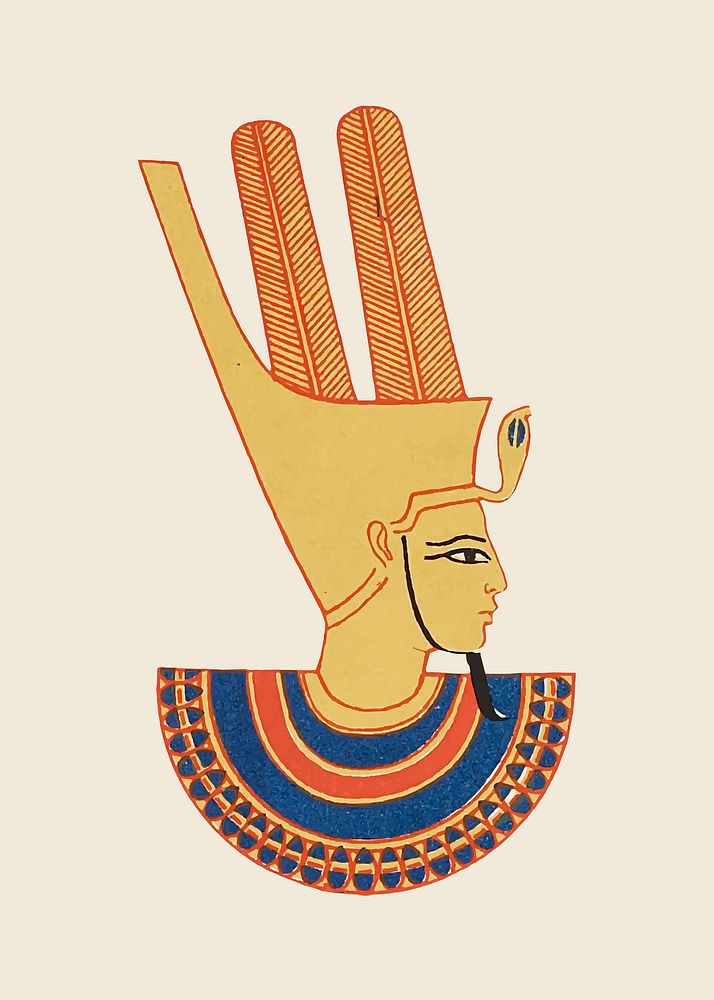 Ancient Osiris Egyptian god vector element illustration