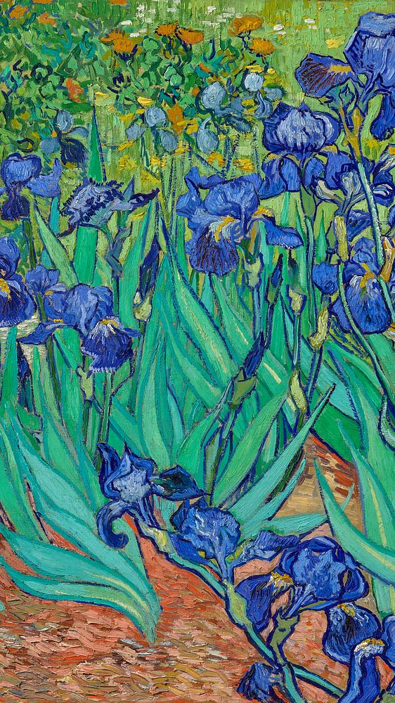 Van Gogh iPhone wallpaper, Irises HD background