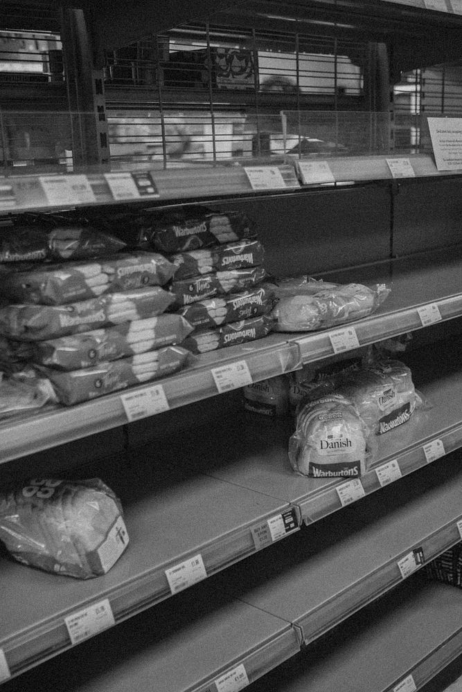 Fear of coronavirus spreading causing empty shelves in the grocery store - BRISTOL, UK, March 30, 2020
