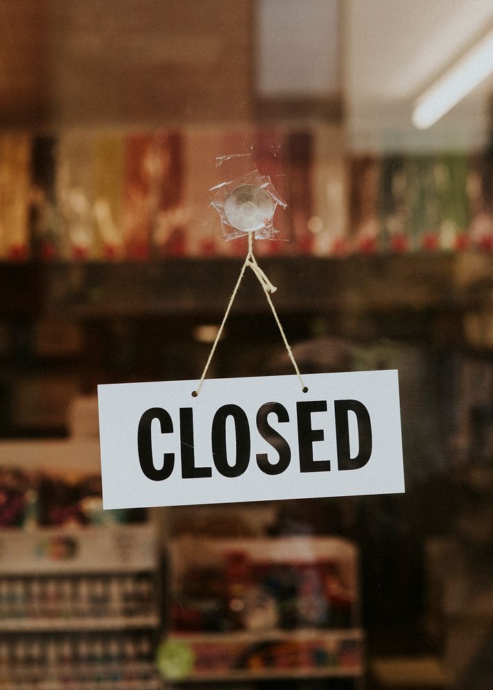 Store closed during coronavirus pandemic. BRISTOL, UK, March 30, 2020