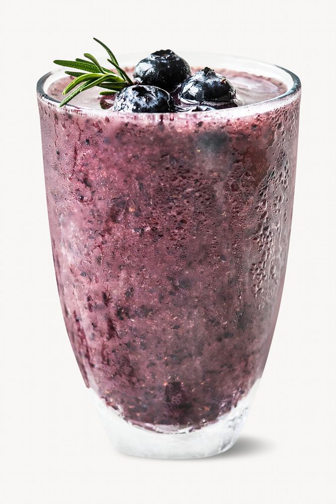 Blueberry smoothie, healthy drinks isolated image
