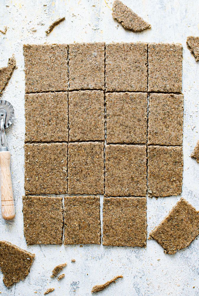 Healthy organic seeded rye crackers