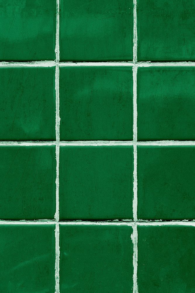 Green tiles grid patterned background