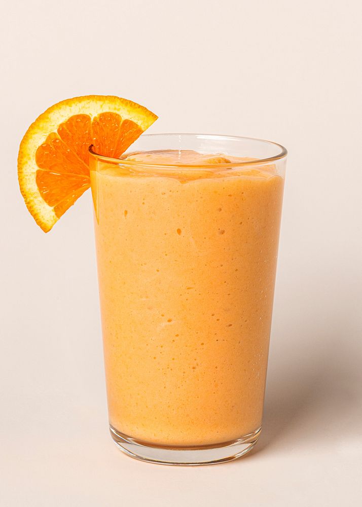 Fresh and healthy orange smoothie