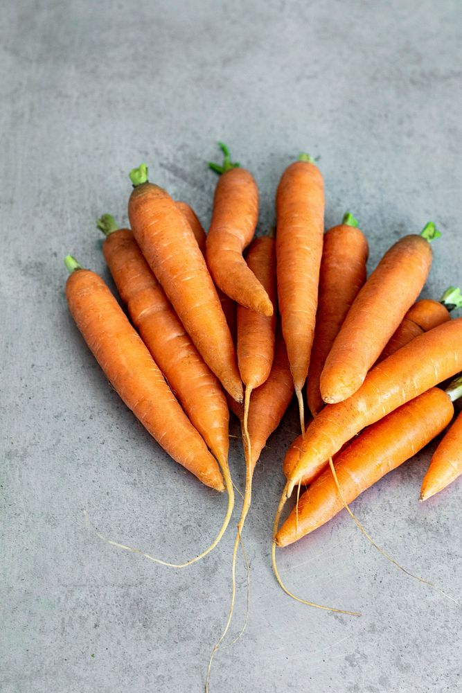 Pile of fresh organic carrots