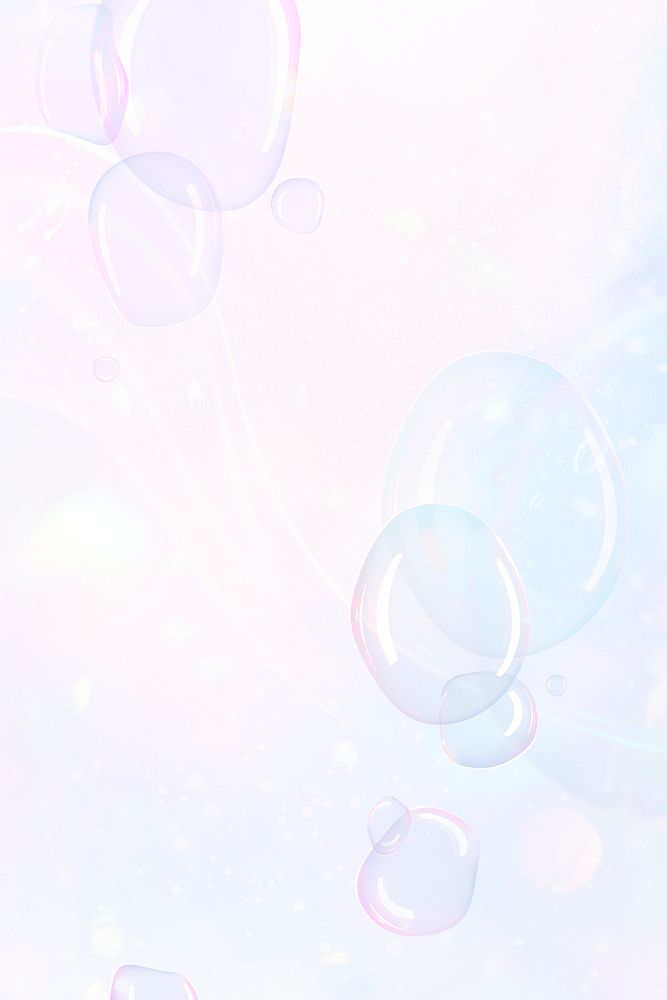 Soap bubble pattern on pastel background wallpaper