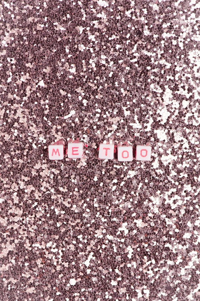 ME TOO beads alphabet letter on pastel pink
