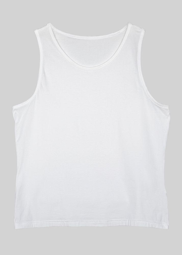 White muscle shirt streetwear fashion