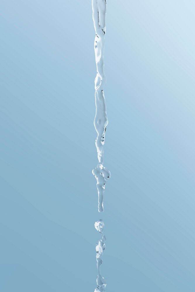 Pouring water element vector, splashing effect