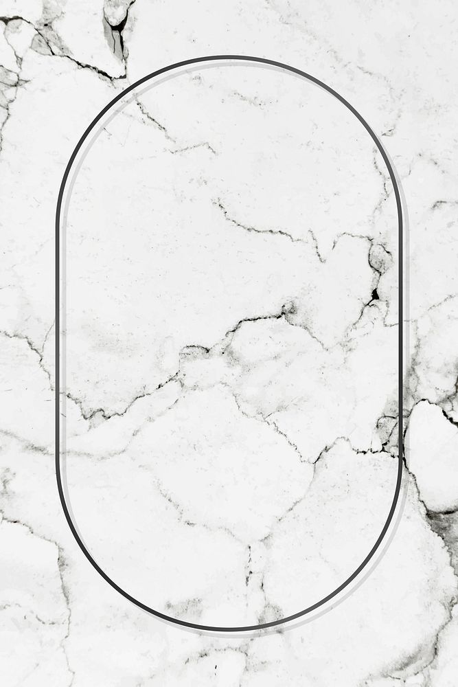 Oval black frame on a marble vector