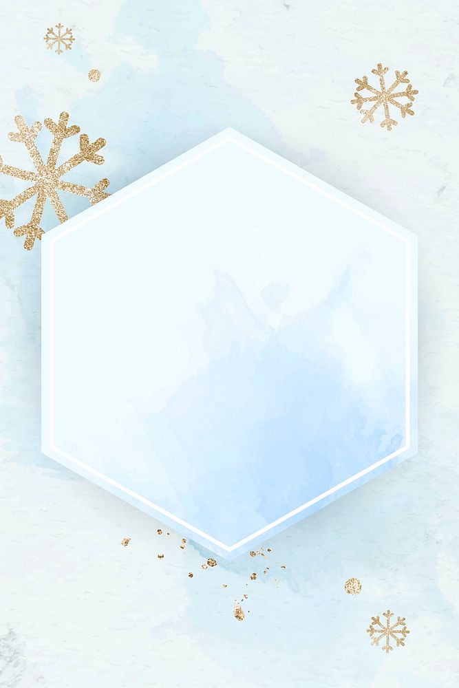 Snow flake frame background vector