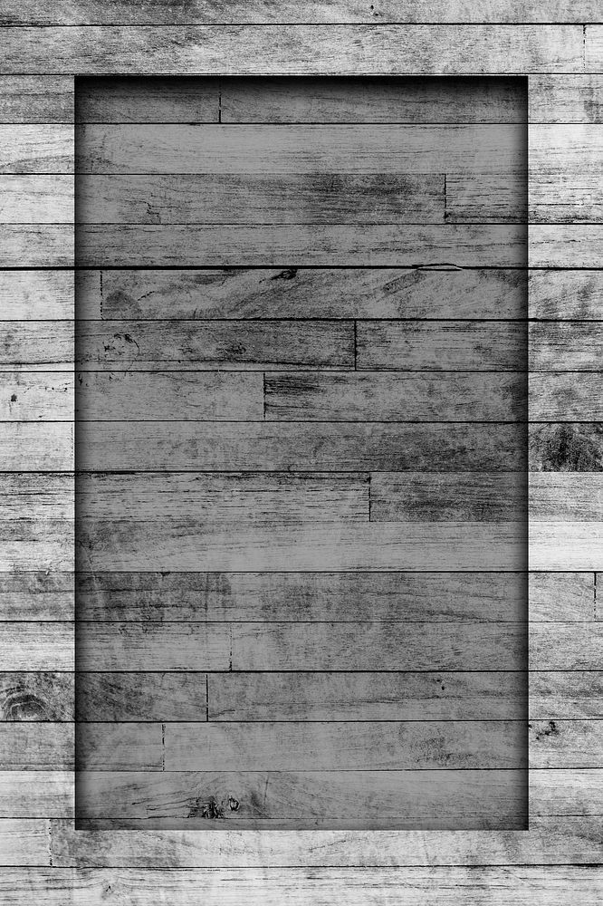 Rectangle frame on bleached wooden texture background