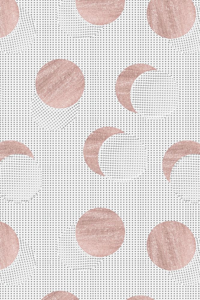 Round copper pattern vintage wall art print and poster design, remix from original artwork.