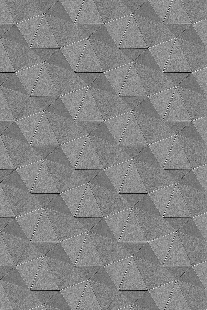 3D gray paper craft heptagonal patterned background