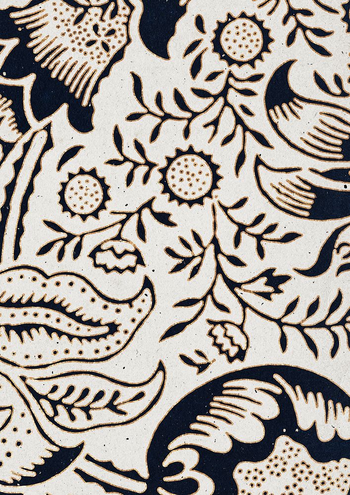 Decorative vintage flower ornament seamless pattern background 