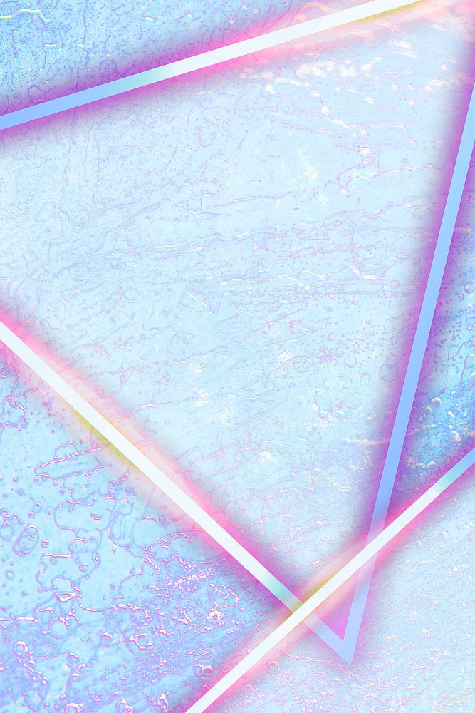 Triangular holographic neon border psd