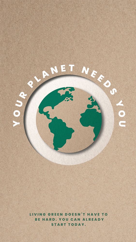 Earth day campaign template psd with YOUR PLANET NEEDS YOU text
