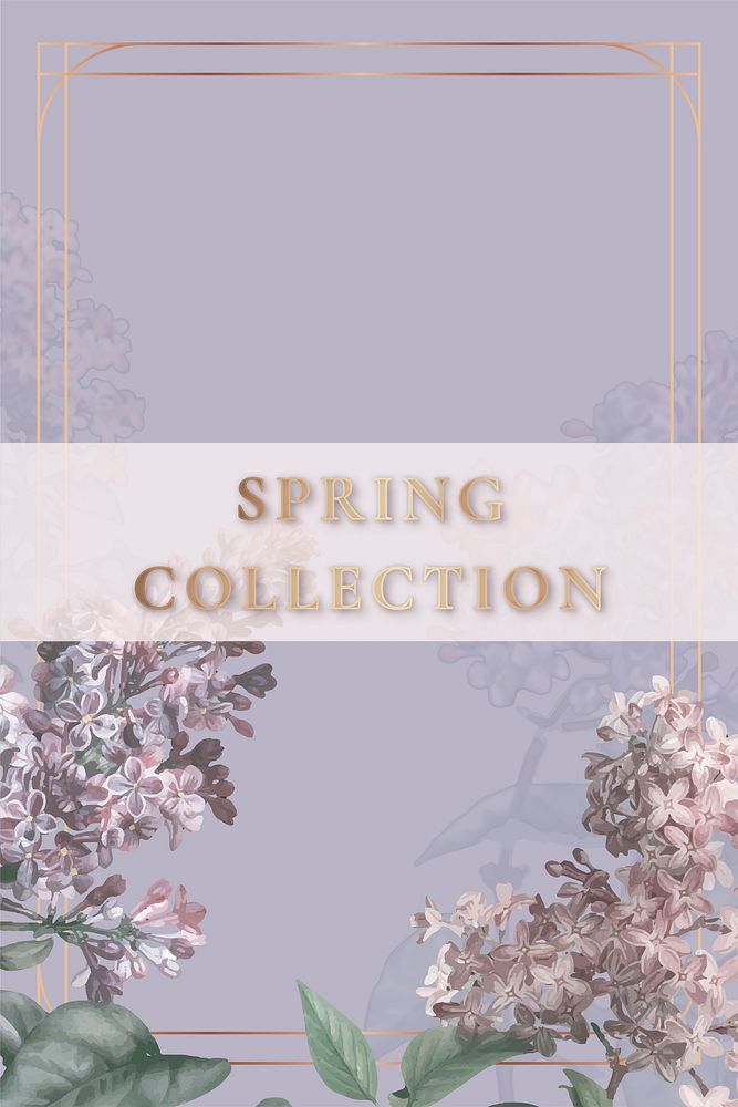 Editable flower template vector for spring collection