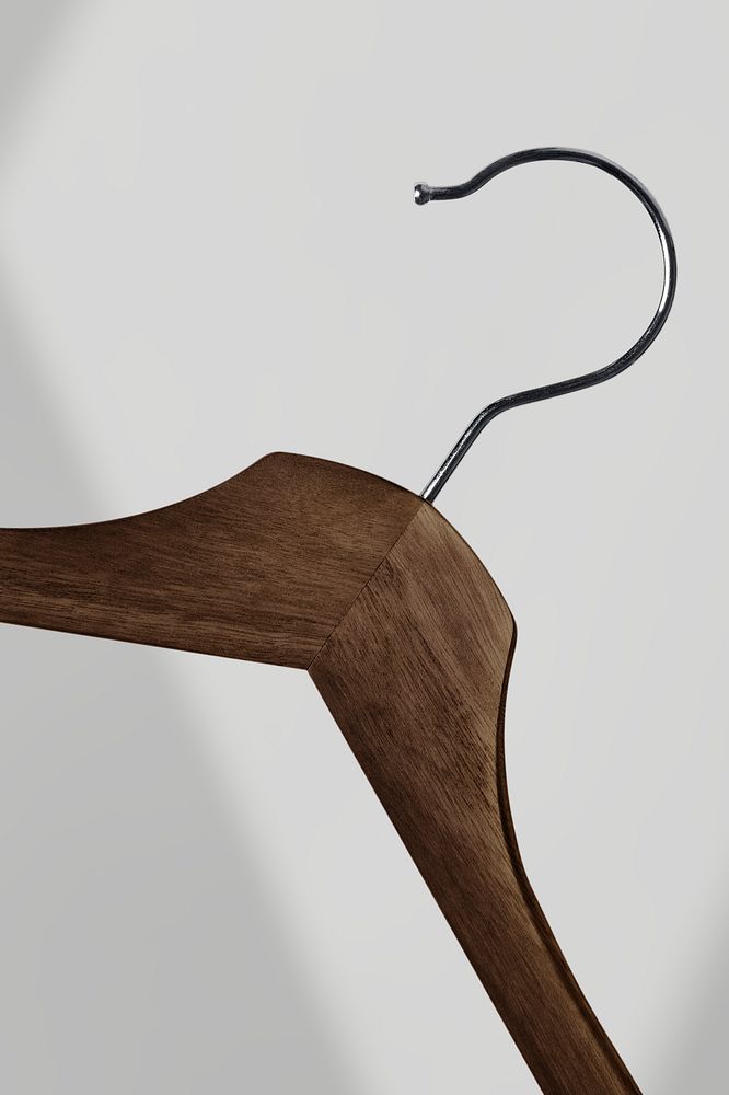 Wooden clothes hanger with design space
