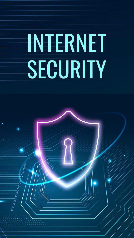 Internet security technology template vector