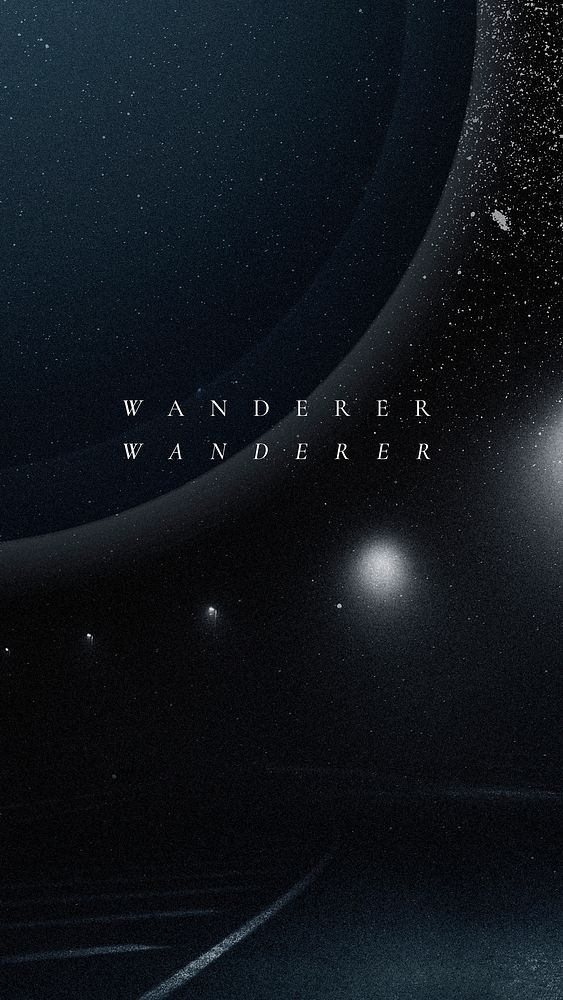 Wanderer inspirational quote template vector galaxy aesthetic social media story