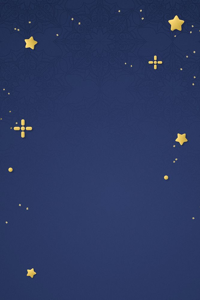Blue 3D desktop background, starry sky design psd
