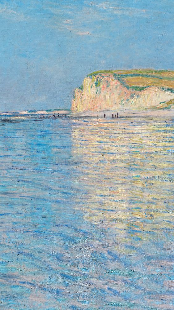 Lake landscape phone wallpaper, Monet's artwork remixed by rawpixel 