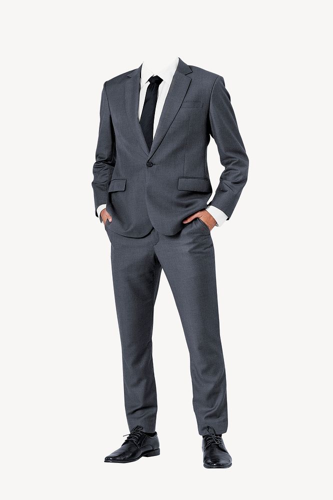 Headless businessman, wearing suit, full body image