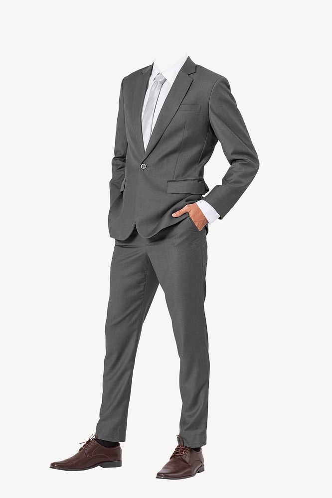 Headless businessman, wearing suit, full body image
