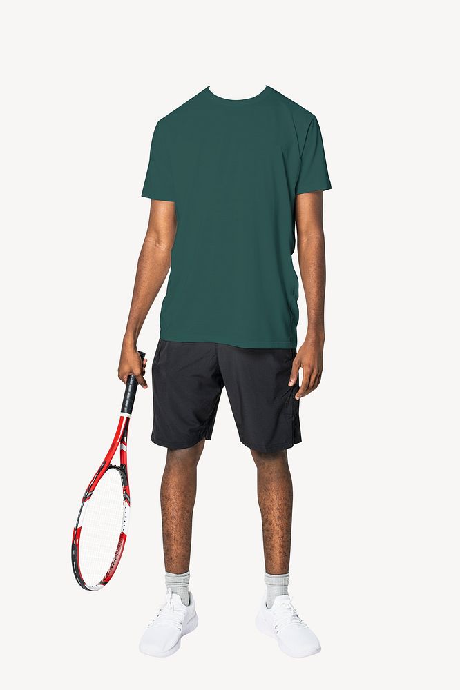Headless tennis player, male athlete image