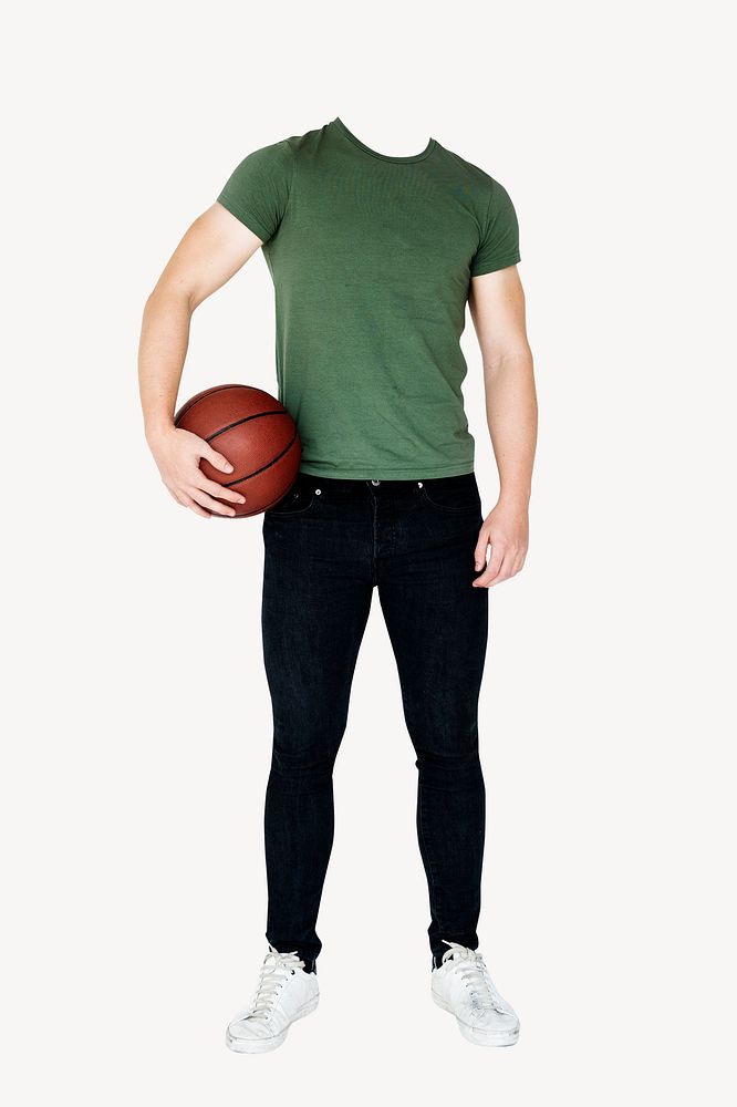 Headless basketball player, male athlete image