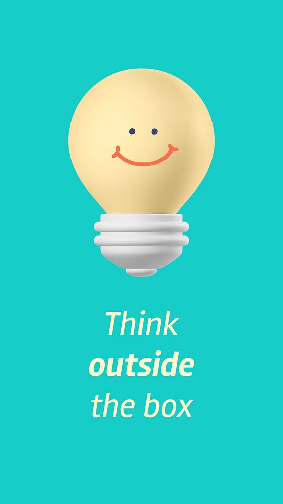 Light bulb Instagram story template, green colorful design vector