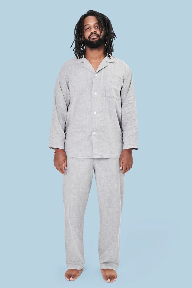 Men's pajamas mockup psd fashion shoot in studio