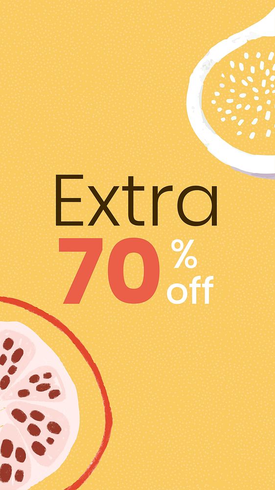 Extra 70% off summer sale template design resource vector