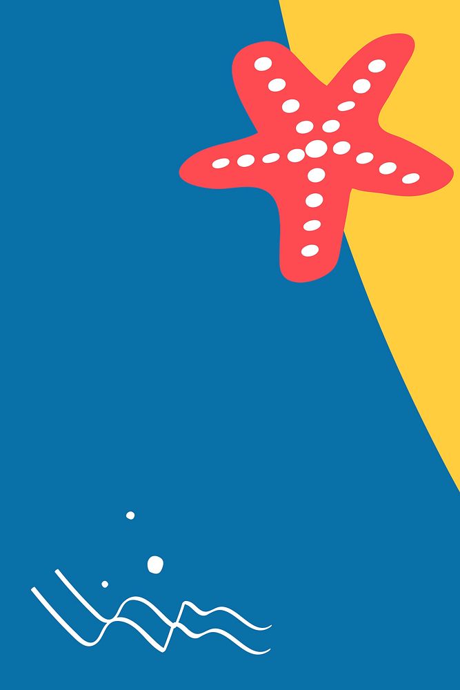 Tropical summer starfish background design resource